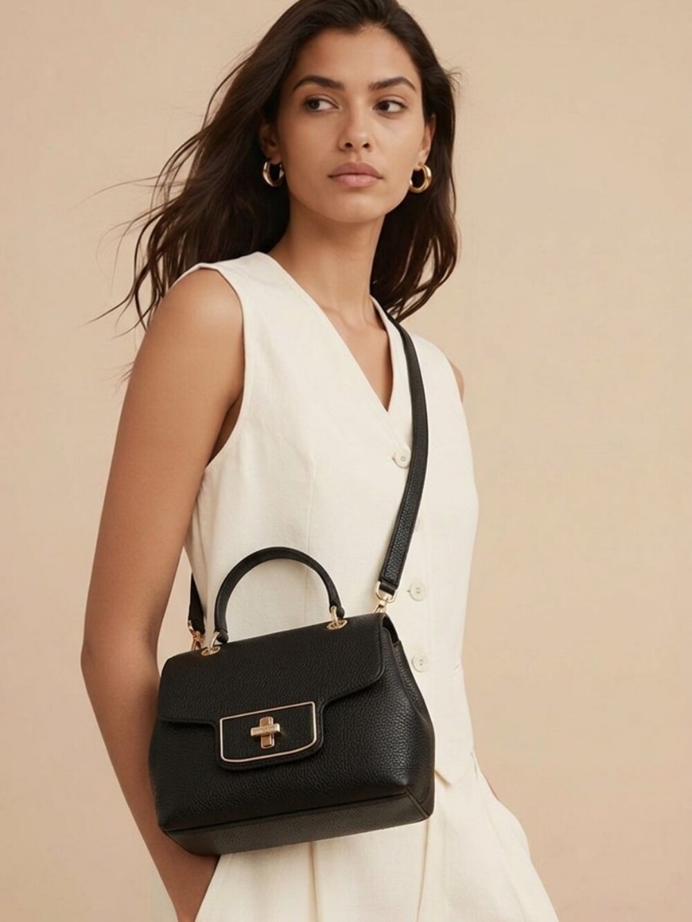 HTF MICHAEL KORS TURNLOCK CROSSBODY LIKE NEW